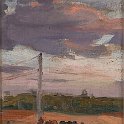 Landscape Sibiria 1943 oil on   canvas 50x35
